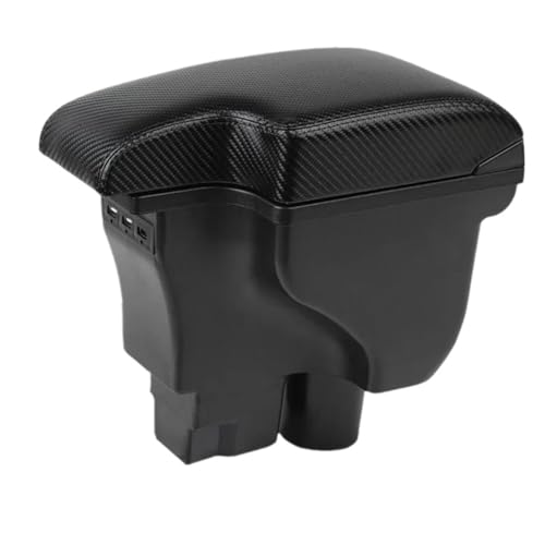 SPAMFAFGHQ Für C&hevrolet Für Sail 3 Armlehnenbox Für Sail 3 Für Aveo Auto Armlehnenbox Nachrüst Aufbewahrungsbox(C2 Carbon texture 3usb) von SPAMFAFGHQ