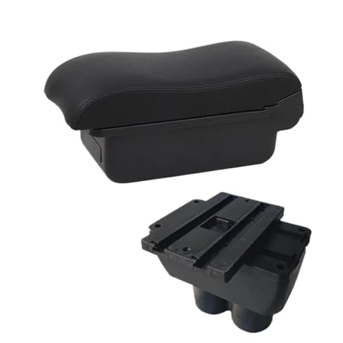 SPAMFAFGHQ Für Caddy Armlehnenbox Mittelkonsole Ellbogenauflage Aufbewahrungsbox Mit USB-Schnittstelle Getränkehalter(Eine schwarze Linie Kein USB) von SPAMFAFGHQ