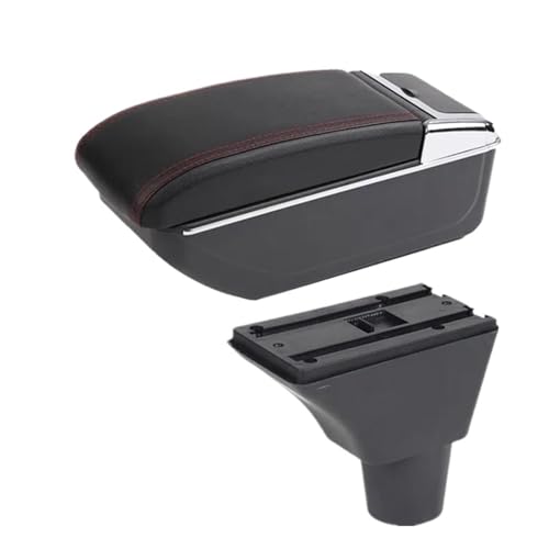 SPAMFAFGHQ Für Citroën C3 C4 Armlehnenbox Aufbewahrungsbox Innenraum Spezielle Nachrüstteile(B rote Linie KEIN USB) von SPAMFAFGHQ