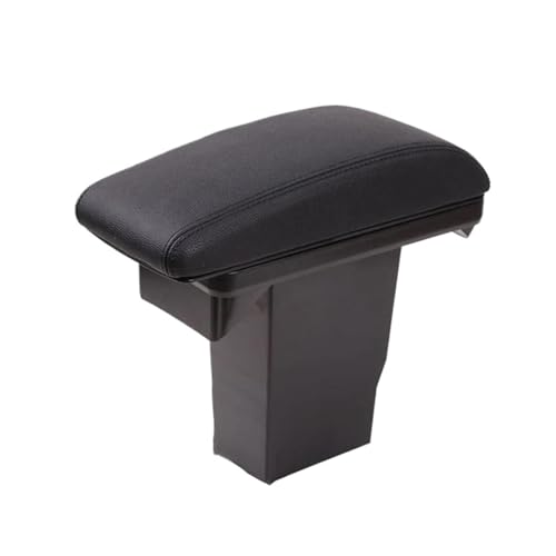 SPAMFAFGHQ Für Citroen C3-XR 2017 2018 2019 Auto-Armstützenbox 3 USB Leder-Mittelkonsolenbox Zubehör(A2 schwarze Linie Kein USB) von SPAMFAFGHQ