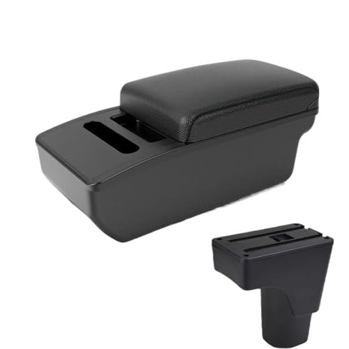 SPAMFAFGHQ Für Datsun GO Armlehnenbox GO Plus Universelle Auto-Zentralarmlehnen Aufbewahrungsbox Tissuebox Modifikationszubehör(A2 Black Tissue Box) von SPAMFAFGHQ