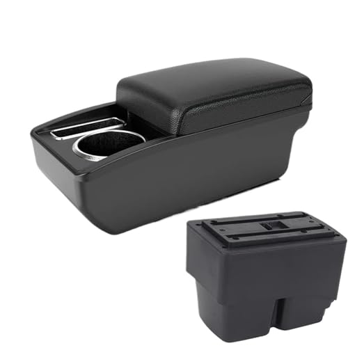 SPAMFAFGHQ Für Fiesta Armaturenbrettbox Für Fiesta MK7 Auto-Armaturenbrett 2009-2017 Aufbewahrungsbox Mittelkonsolen-Armaturenbrett(A2 schwarze Linie Kein USB) von SPAMFAFGHQ