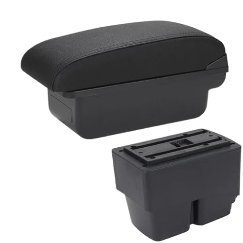 SPAMFAFGHQ Für Fiesta Armlehnenbox Für F&ord Für Fiesta MK7 Autoarmlehne 2009-2017 Aufbewahrungsbox(C2 Schwarze Linie KEIN USB) von SPAMFAFGHQ