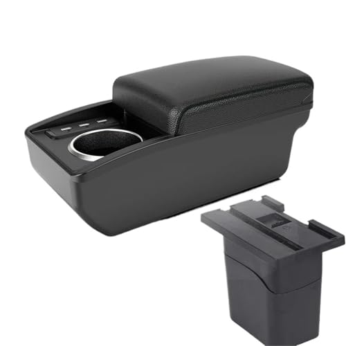 SPAMFAFGHQ Für Holden Für Cruze Armlehnenbox Arm 2009 2010 2011 2013 2014 2015 Mittelkonsolen Aufbewahrungsbox Innenraum(B2 schwarze Linie 3USB) von SPAMFAFGHQ