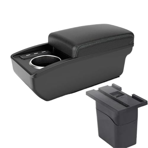 SPAMFAFGHQ Für Holden Für Cruze Armlehnenbox Arm 2009 2010 2011 2013 2014 2015 Mittelkonsolen Aufbewahrungsbox Innenraum(B3 Schwarz weiß 3USB) von SPAMFAFGHQ