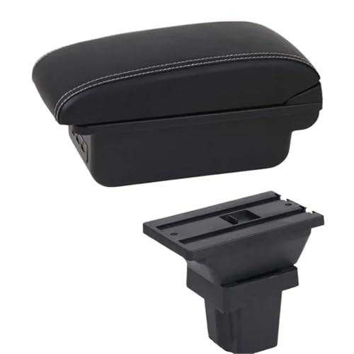 SPAMFAFGHQ Für Holden Für Trax 2013 2014 2015 2016 2017 Leder-Armlehne Mittelkonsole Aufbewahrung USB(C1 Weiße Linie) von SPAMFAFGHQ