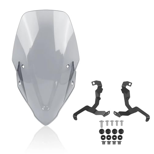 SPAMFAFGHQ Für Hornisse CB750 CB 750 2023 2024 2025 Motorrad Touring Wind Bildschirm Deflektor Verkleidung Schild Windschutzscheibe Windschutz Halterung(GRAU) von SPAMFAFGHQ