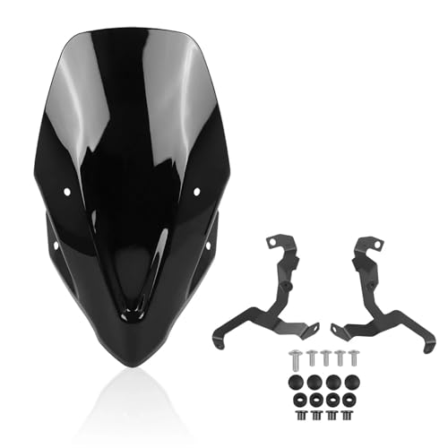 SPAMFAFGHQ Für Hornisse CB750 CB 750 2023 2024 2025 Motorrad Touring Wind Bildschirm Deflektor Verkleidung Schild Windschutzscheibe Windschutz Halterung(SCHWARZ) von SPAMFAFGHQ