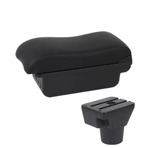 SPAMFAFGHQ Für KIA Für Rio 2 Armlehnenbox Für KIA Für Rio 2006-2011 Auto Armlehnenbox Zubehör Innenraum Aufbewahrungsbox Nachrüstsatz(B2 schwarze Linie 3USB) von SPAMFAFGHQ