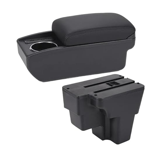 SPAMFAFGHQ Für KIA RIO Armlehnenbox Für STONIC Für Rio Lx Für Cerato 2015 2016 2017-2024 Auto-Armlehnen-Staufach(B2 Schwarze Linie 6USB) von SPAMFAFGHQ