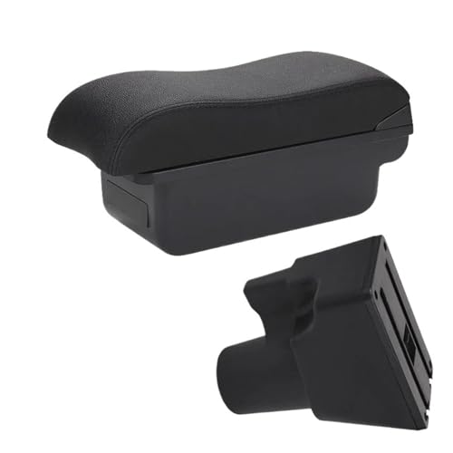 SPAMFAFGHQ Für Kia Für Picanto Für Picanto Für 3X-Line Autoarmlehnen Aufbewahrungsbox Aus Leder Mit Gewölbter Oberfläche Innenraumdetails(C2 Schwarze Linie KEIN USB) von SPAMFAFGHQ