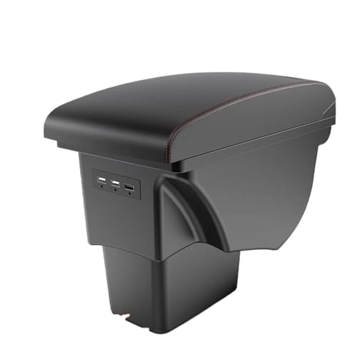 SPAMFAFGHQ Für Kia Für Soul 2006 2007 2008 2009 2010-2017 Armlehnen Box Leder Autoinnenausstattung Mittelkonsole Mit USB(A1 Kunstleder) von SPAMFAFGHQ