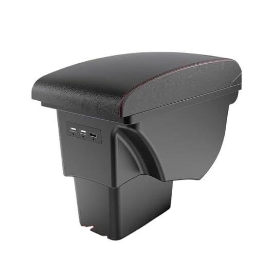 SPAMFAFGHQ Für Kia Für Soul 2006 2007 2008 2009 2010-2017 Armlehnen Box Leder Autoinnenausstattung Mittelkonsole Mit USB(B1 Echtleder) von SPAMFAFGHQ