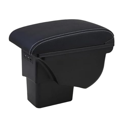 SPAMFAFGHQ Für Kia Für Soul 2009 2010 2011 2012 2013 2014 Armlehnenbox Nachrüstbox Aufbewahrungsbox Mit 3 USB-Anschlüssen(A3 Kunstleder) von SPAMFAFGHQ