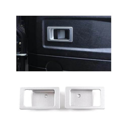 SPAMFAFGHQ Für L&and R&Over Für Defender 90 110 2004-2013 2014 2015 2016 2017 2018 Autotür Innentür Schüssel Türgriff Dekoration Ersatz Türgriff(Style B Silver 2 pcs) von SPAMFAFGHQ