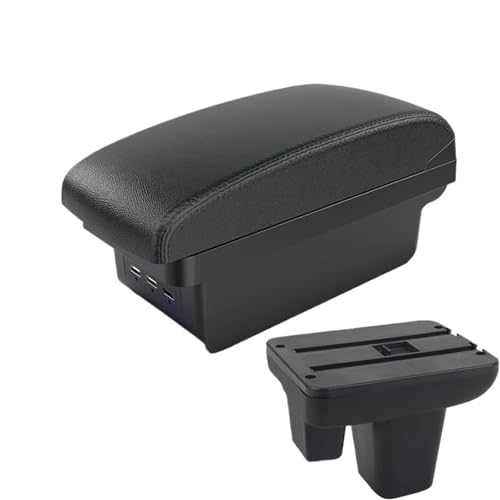 SPAMFAFGHQ Für MG3 Auto Armstützenkasten Rechtslenker Mittelkonsole Aufbewahrungsbox Innenmodifikation(B2 schwarze Linie 3USB) von SPAMFAFGHQ