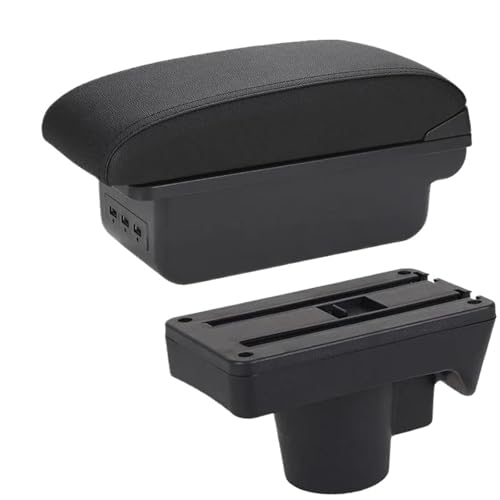 SPAMFAFGHQ Für Opel Für Astra 2006 2007 2008 2009 2010 2011 Auto Armlehnenbox Aufbewahrungsbox Nachrüstteil Innenraumdetails(B2 schwarze Linie 3USB) von SPAMFAFGHQ