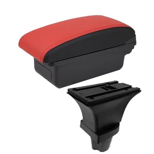 SPAMFAFGHQ Für Peugeot 108 Armlehnenbox, Zentrale Aufbewahrungsbox Mit USB-Anschluss(A1 red No USB) von SPAMFAFGHQ