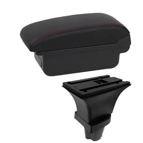 SPAMFAFGHQ Für Peugeot 108 Armlehnenbox, Zentrale Aufbewahrungsbox Mit USB-Anschluss(A1 rote Linie Kein USB) von SPAMFAFGHQ