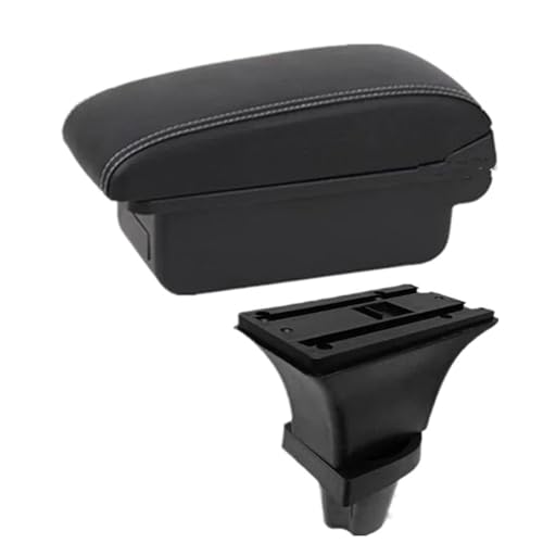 SPAMFAFGHQ Für Peugeot 108 Armlehnenbox, Zentrale Aufbewahrungsbox Mit USB-Anschluss(A1 weiße Linie KEIN USB) von SPAMFAFGHQ