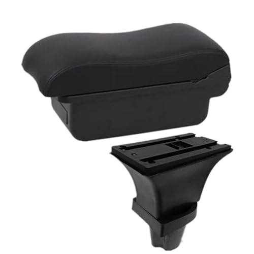 SPAMFAFGHQ Für Peugeot 108 Armlehnenbox, Zentrale Aufbewahrungsbox Mit USB-Anschluss(A2 schwarze Linie Kein USB) von SPAMFAFGHQ