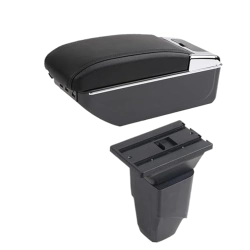 SPAMFAFGHQ Für Peugeot 206 Cc Armlehnenkasten Mittelkonsolenbox Innenraum-Nachrüstung USB-Aufladung(D schwarze Linie 7USB) von SPAMFAFGHQ