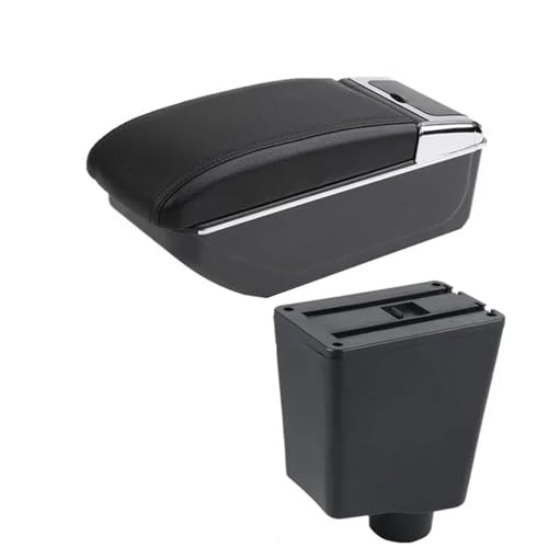 SPAMFAFGHQ Für R&enault Für Captur Für Clio 3 III Auto-Armlehnenbox Zubehör Aufbewahrungsteile Spezifischer Innenraum-Retrofit(B schwarze Linie KEIN USB) von SPAMFAFGHQ
