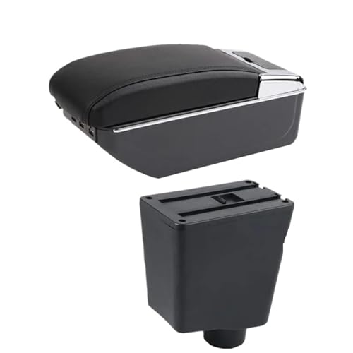SPAMFAFGHQ Für R&enault Für Clio 4 Für Captur Für Clio 3 III IV Armlehnenbox Zubehör Aufbewahrungsteile Innenausstattung Nachrüstung(D schwarze Linie 7USB) von SPAMFAFGHQ