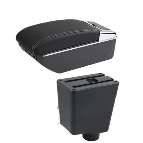 SPAMFAFGHQ Für R&enault Für Clio 4 Für Captur Für Clio 3 III IV Armlehnenbox Zubehör Aufbewahrungsteile Innenausstattung Nachrüstung(D weiße Linie 7USB) von SPAMFAFGHQ