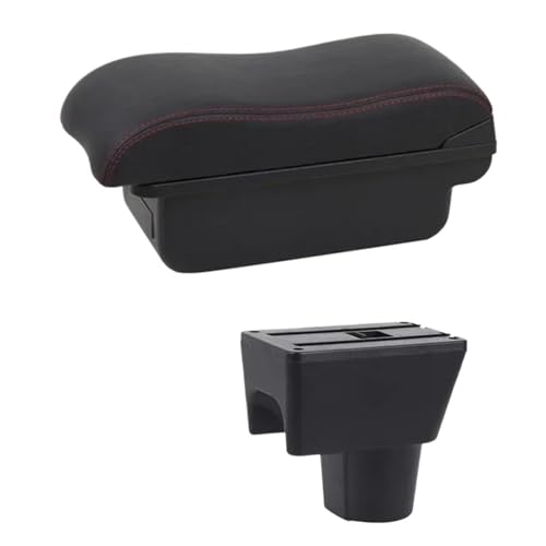SPAMFAFGHQ Für R&enault Für Duster Armstütze 2012 2013 2014 2015 2016 2017 2018 Auto-Armstützenbox Doppelschicht Mittelarmstützenbox(B2 Red Lin) von SPAMFAFGHQ