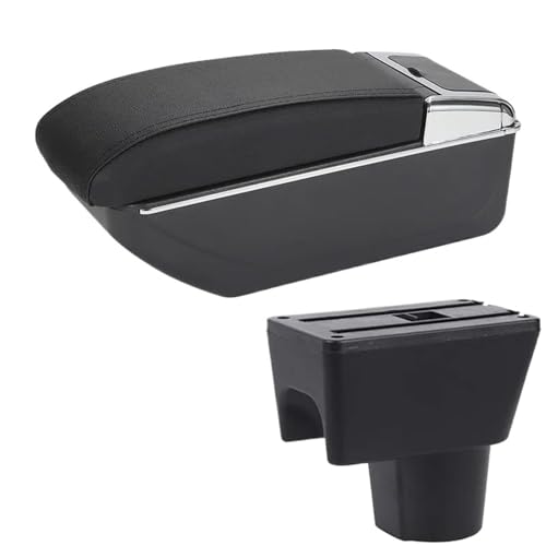 SPAMFAFGHQ Für R&enault Für Duster Auto Armlehnenbox Für Oroc 2012 2013 2014 2015 2016 2017 2018 Auto Armlehnenbox Aufbewahrungsbox Teile(B2 Schwarze Linie 7USB) von SPAMFAFGHQ