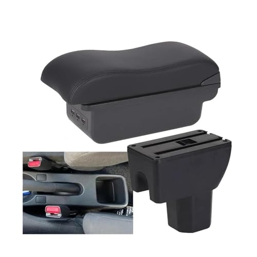 SPAMFAFGHQ Für SUZUKI Für Splash Armlehnen-Box Automatische Aufbewahrungsbox Armstützen-Erhöhung Innenraumdetails Nachrüstteil(B2 schwarze Linie 3USB) von SPAMFAFGHQ