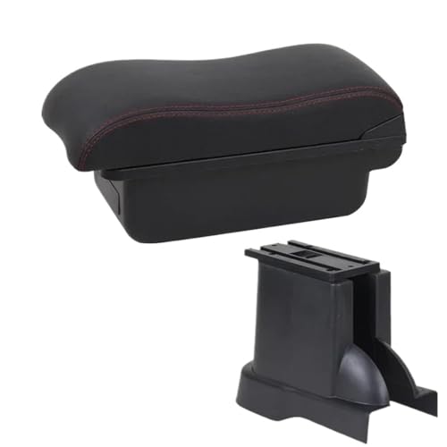 SPAMFAFGHQ Für Suzuki Für Alto Armaturenbrett-Ablage Auto-Armstützenzubehör Zentraler Lagerarm Aufbewahrungsboxprodukte Mit USB-Schnittstelle(A1 rote Linie Kein USB) von SPAMFAFGHQ
