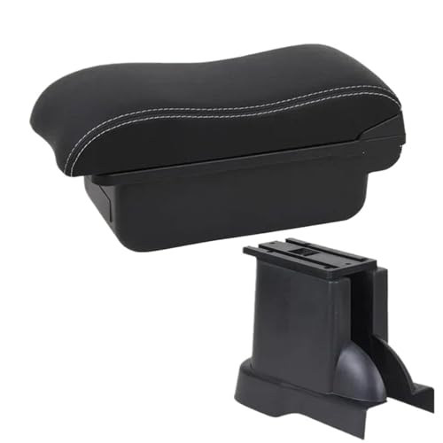 SPAMFAFGHQ Für Suzuki Für Alto Armaturenbrett-Ablage Auto-Armstützenzubehör Zentraler Lagerarm Aufbewahrungsboxprodukte Mit USB-Schnittstelle(A3 weiße Linie Kein USB) von SPAMFAFGHQ