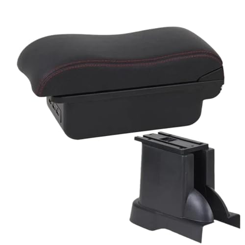 SPAMFAFGHQ Für Suzuki Für Alto Armaturenbrett-Ablage Auto-Armstützenzubehör Zentraler Lagerarm Aufbewahrungsboxprodukte Mit USB-Schnittstelle(B1 rote Linie 3USB) von SPAMFAFGHQ