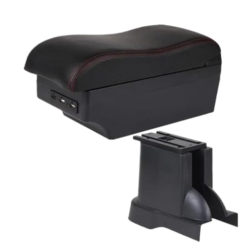 SPAMFAFGHQ Für Suzuki Für Alto Armaturenbrett-Ablage Auto-Armstützenzubehör Zentraler Lagerarm Aufbewahrungsboxprodukte Mit USB-Schnittstelle(C1 rote Linie 7USB) von SPAMFAFGHQ
