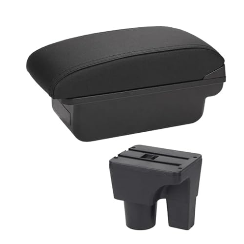SPAMFAFGHQ Für Suzuki Für Liana A6 Armaturenbrettbox Mittelkonsole Auto Aufbewahrungsfach Armauflage Mit Getränkehalter USB-Schnittstelle(A2 schwarze Linie Kein USB) von SPAMFAFGHQ