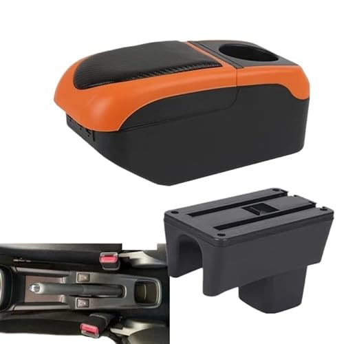 SPAMFAFGHQ Für Suzuki Für Swift 2005-2024 Armaturenbrett-Box Autoaccessoires Innendetails Aufbewahrungsbox Nachrüstteile(Schwarz orange) von SPAMFAFGHQ