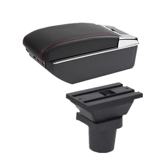 SPAMFAFGHQ Für Toyota Für Urban Cruiser Armlehnenbox Für Ist Armlehnenbox Mittelkonsolenfach(D1 rote Linie 7USB) von SPAMFAFGHQ