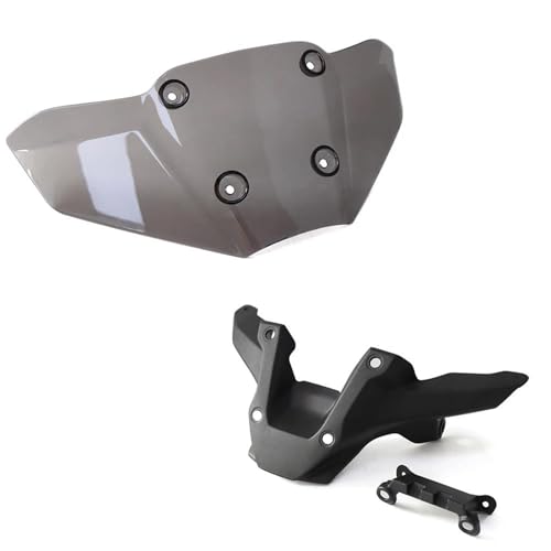 SPAMFAFGHQ Für Y&amaha MT 09 MT-09 SP 2024 Motorradzubehör Windschutzscheibe Fronthalterung Windschutzscheibe Windabweiser Verkleidung Unten(Light Gray) von SPAMFAFGHQ