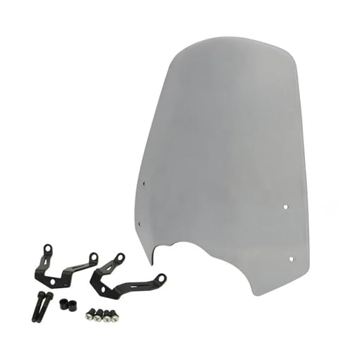 SPAMFAFGHQ Geeignet für Kawasaki für Vulcan S 650 EN650 2015 2016 2017 2018 2019 2020 2021 2022 2023 Windschutzscheibe Windschutz Schutzschirm mit Halterung(GRAU) von SPAMFAFGHQ