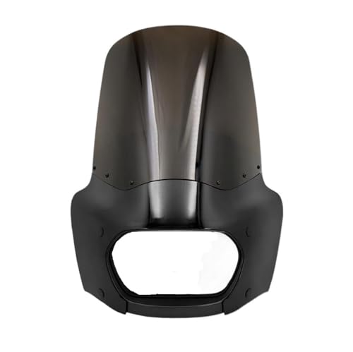 SPAMFAFGHQ Motorrad-Windschutzscheibe, 15" Scheinwerferverkleidung Frontspoiler Windabweiser Für Harley Für Softail Fat Bob FXFB FXFBS 2018-(Braun) von SPAMFAFGHQ