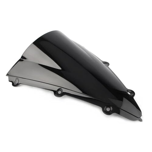 SPAMFAFGHQ Motorrad-Windschutzscheibe Double Bubble Windabweiser Für Y&amaha YZF 1000 R1 2004 2005 2006(SCHWARZ) von SPAMFAFGHQ