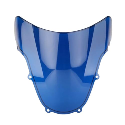 SPAMFAFGHQ Motorrad Windschutzscheibe Double Bubble Windschutzscheibe Visier Verkleidung Windabweiser Für Suzuki GSXR GSX-R 1000 600 750 K1 K2 2000 2001 2002 2003(Blau) von SPAMFAFGHQ