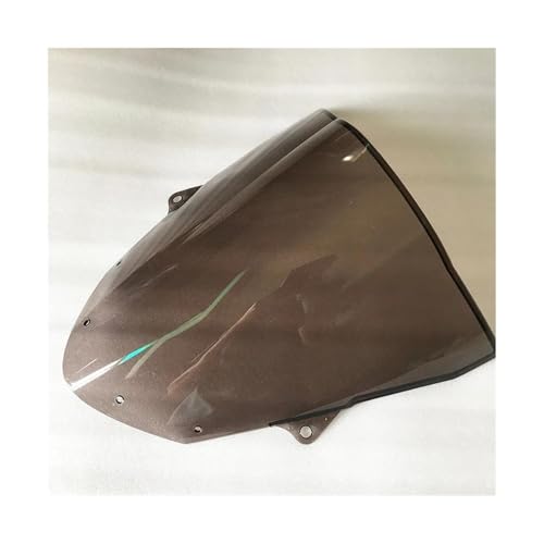 SPAMFAFGHQ Motorrad-Windschutzscheibe Mit Doppeltem Bubble-Design Für Kawasaki Für Ninja ZX636 636 ZX6R ZX-6R ZX 6R 2019 2020 2021 2022(GRAU) von SPAMFAFGHQ