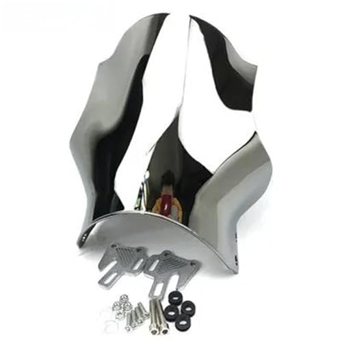 SPAMFAFGHQ Motorrad Windschutzscheibe Windschutz Für Suzuki Für Bandit GSF 600 1200 GS500 GSX1100G VX800 Universal Windschutzscheibe Screen Protector Deflektor(Chrom) von SPAMFAFGHQ