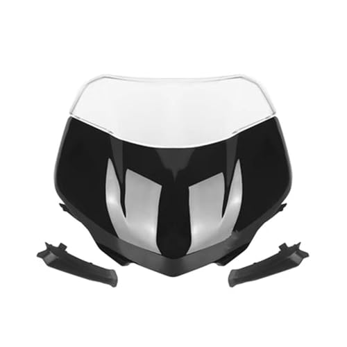 SPAMFAFGHQ Neu Für Kawasaki Für Street Triple 765RS 765 RS Moto2 2023 Motorrad Frontwindsschutz Parabrisen Visier Windschutzschild Spoiler Deflektor(Bright Black Set) von SPAMFAFGHQ