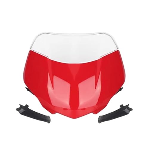 SPAMFAFGHQ Neu Für Kawasaki Für Street Triple 765RS 765 RS Moto2 2023 Motorrad Frontwindsschutz Parabrisen Visier Windschutzschild Spoiler Deflektor(Bright Red Set) von SPAMFAFGHQ