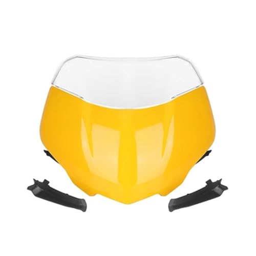 SPAMFAFGHQ Neu Für Kawasaki Für Street Triple 765RS 765 RS Moto2 2023 Motorrad Frontwindsschutz Parabrisen Visier Windschutzschild Spoiler Deflektor(Bright Yellow Set) von SPAMFAFGHQ