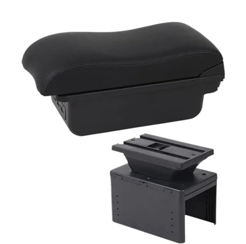 SPAMFAFGHQ Universelle Armlehnenbox Universalmodell Autoarmlehne Fahrzeugzubehör Staufach Umbausatz Ermüdungsreduzierung(B2 schwarze Linie 3USB) von SPAMFAFGHQ